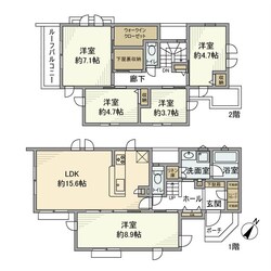 つくば駅 徒歩10分の物件間取画像